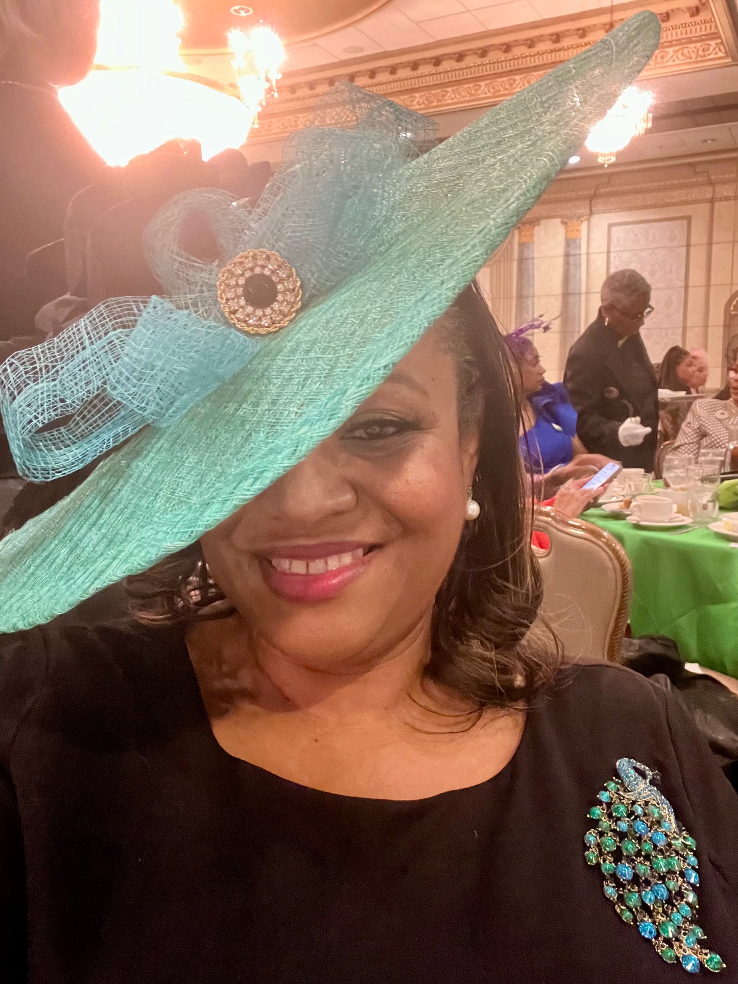 Teal Fascinator