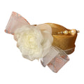 Gold and White Pillbox